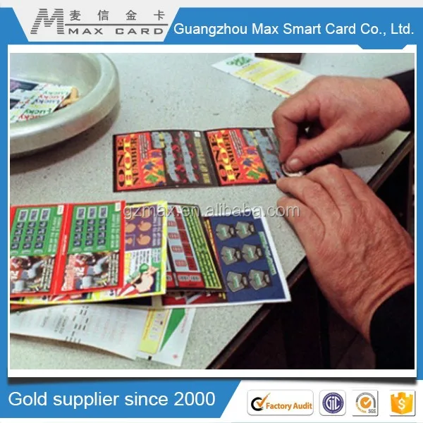 New Promotion custom printing lottery scratch card With Cheap price