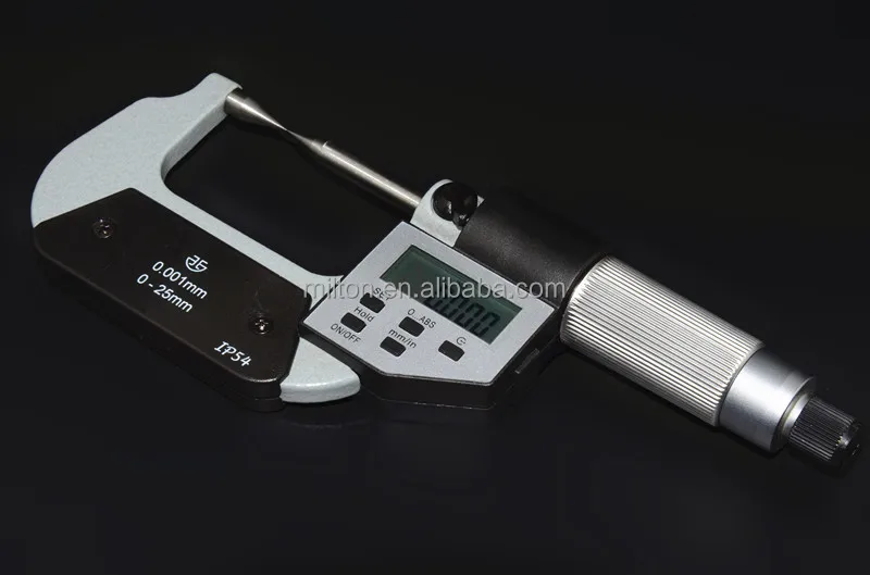 Xibei Brand 25mm 0.001mm Ip54 Pointed Head Micrometer Digital Double
