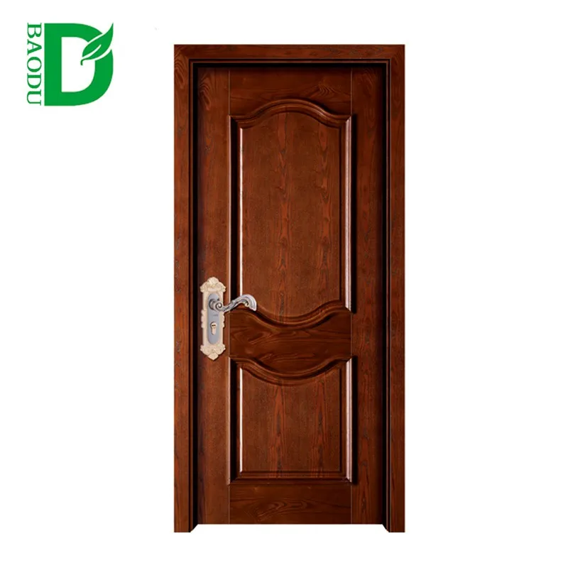 Teak Wood Doors Polish Color Single Door Design Solid Wooden Door