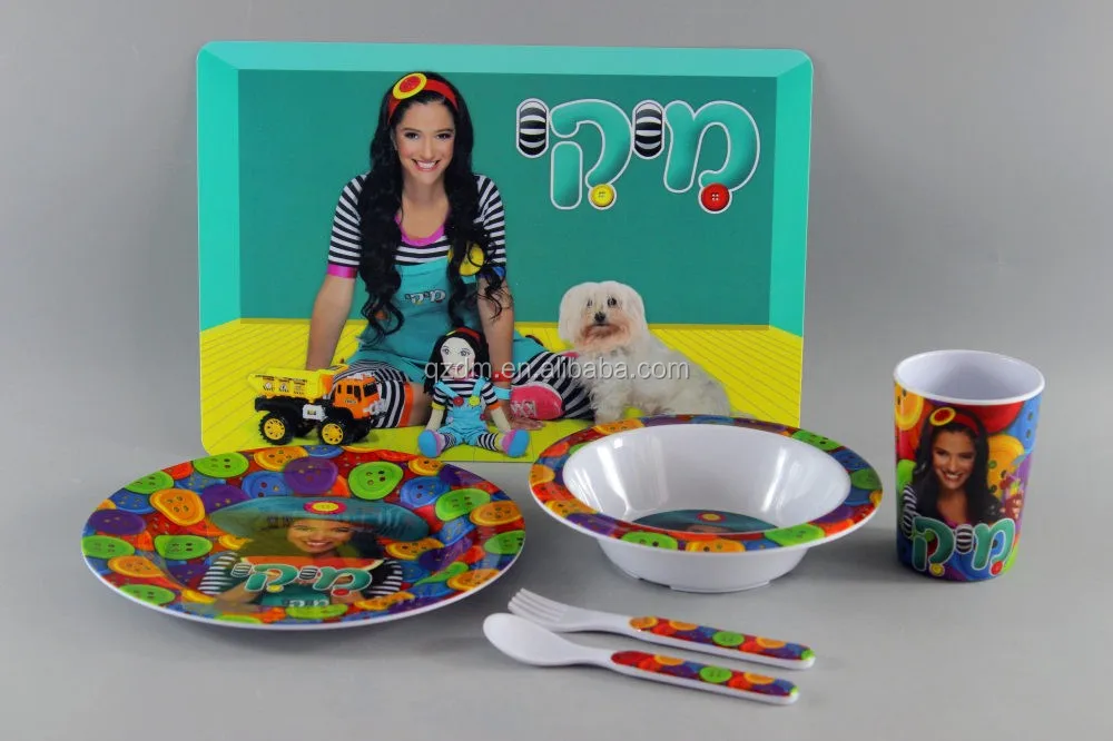 Melamine Dinner Whole Set For Kids With PP Table Mat