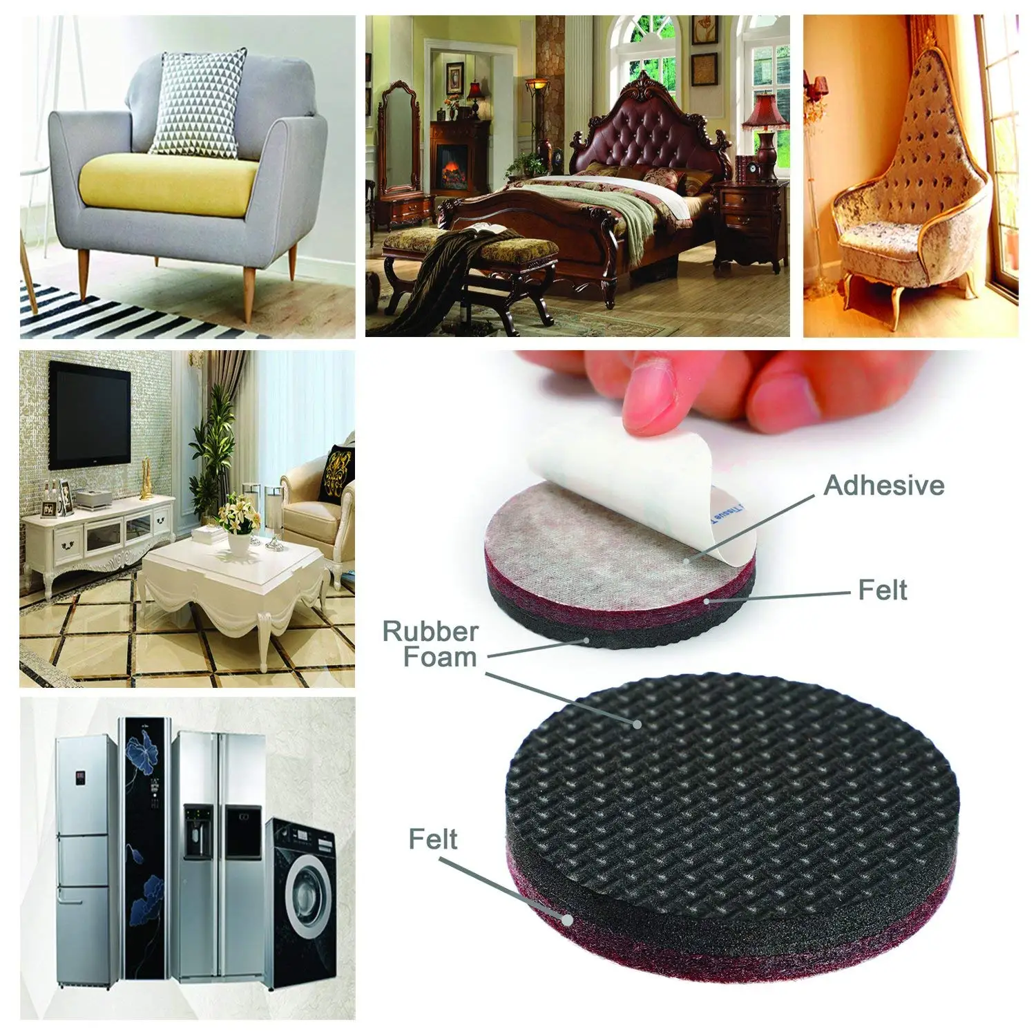 Outdoor Furniture Foot Pad,Wool Felt Pad For Furniture Protection