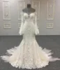 China Custom Made Alibaba Wedding Dress Mermaid Applique Long Sleeve Wedding Dresses 2018