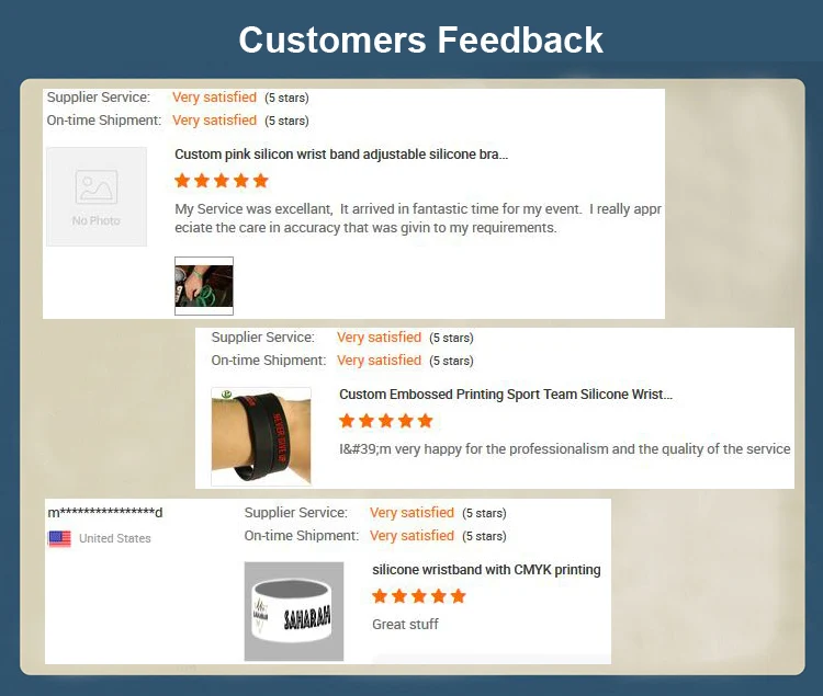 silicone bracelet feedback