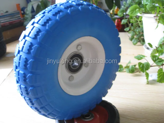 10 inch (10x3.50-4) PU foam wheel for hand truck,hand trolley,lawn mover,weelbarrow,toolcarts