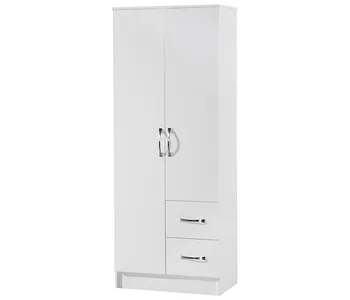 High Gloss 2 Door Double Combination Wardrobe Buy Classic