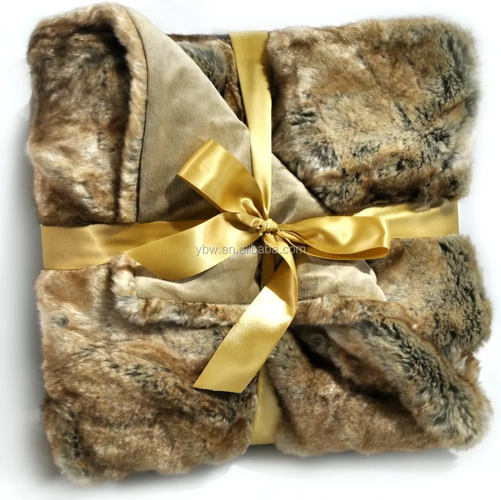 Luxury Faux Fur Oversize With Plush Velvet Reverse Fox Lynx Or Gray