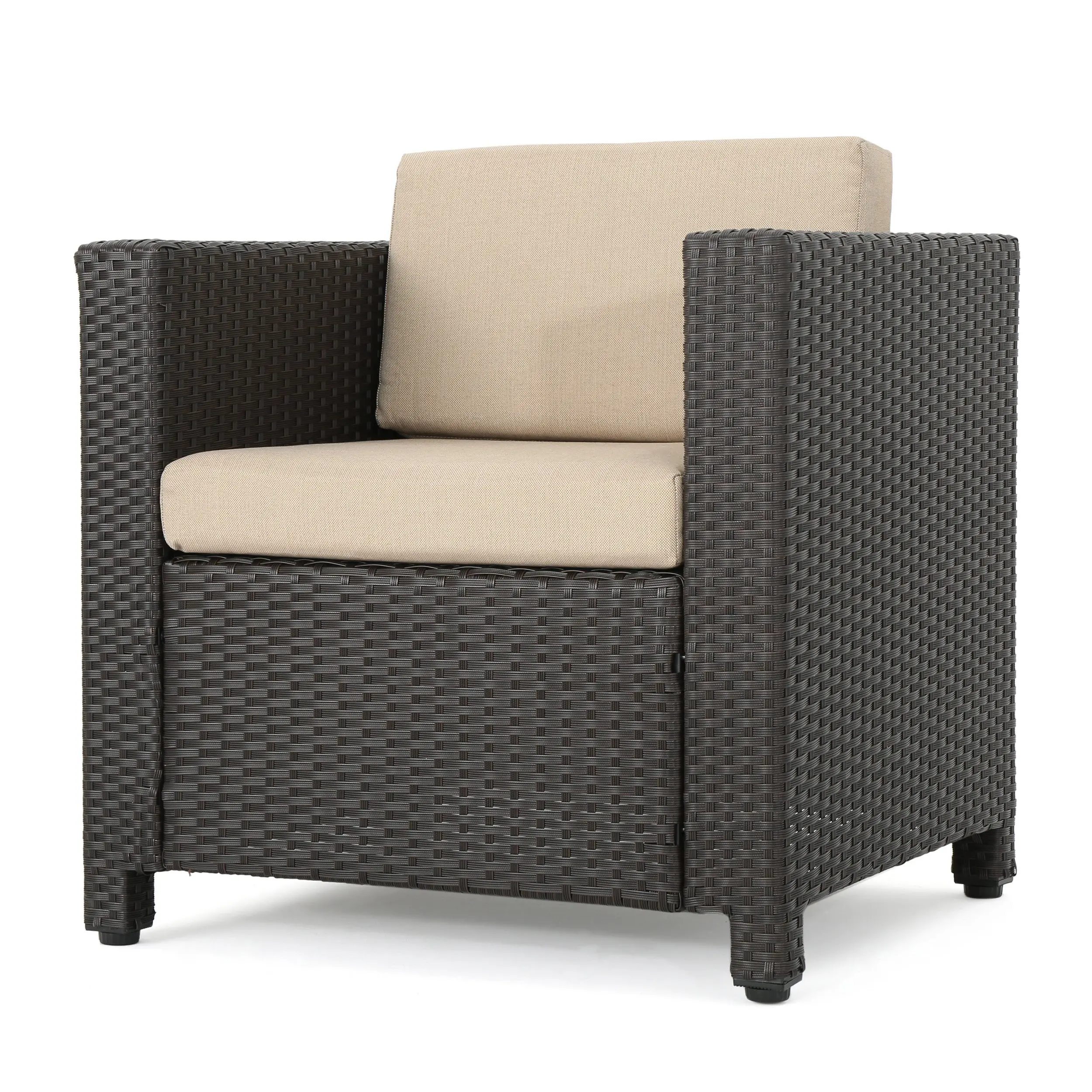 Dark Brown Wicker Chair Find Deals On Get Quotations Pueblo Outdoor Wicker Club Chair S W Water Resistant Cushions 1