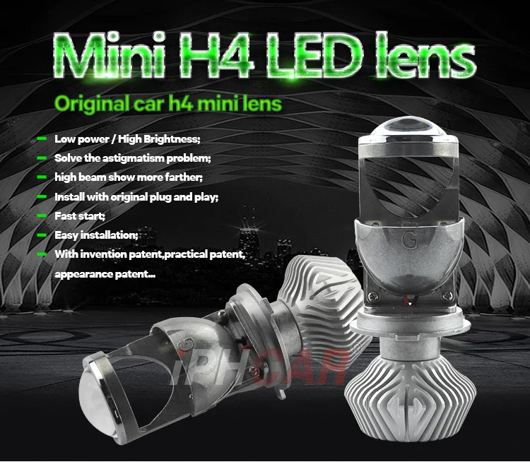 H4 mini led lens