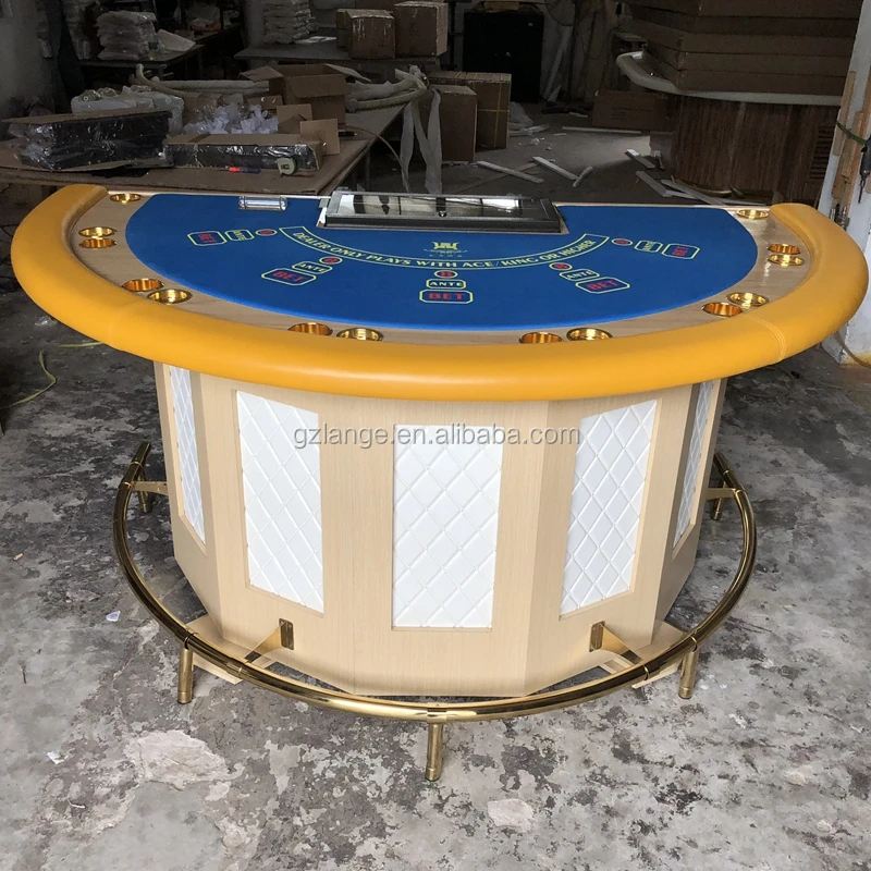 Deluxe Led Micro Suede Cloth 8 Person Poker Table With Usb Charge Port