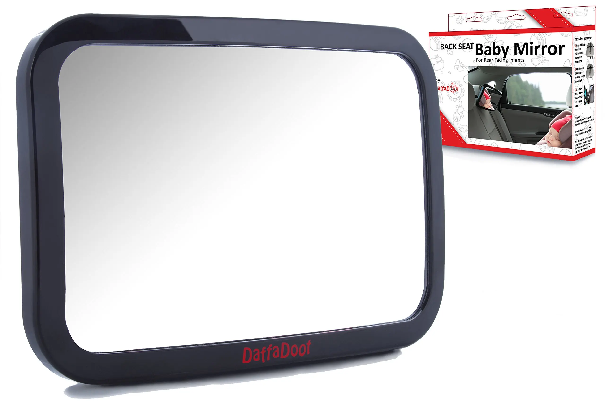 Yoolight Baby Car Rearview Mirror Back Seat Rear View Facing Infant in Sight Adjustable 2 Shatterproof and Crash Tested Mirror