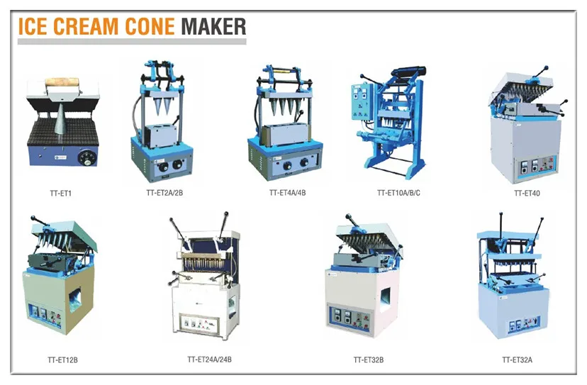 Semi Automatic Rolled Sugar Ice Cream Cone Wafer Biscuit Price Ttet2b