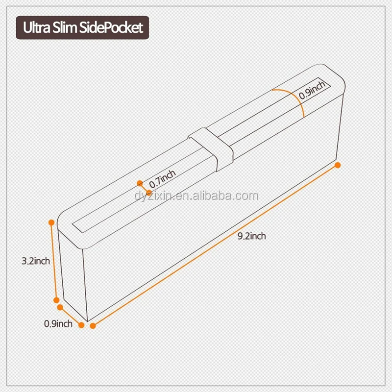 Hot Sell Ultra Slim Black Car Seat Side Pocket Organizer Car Door