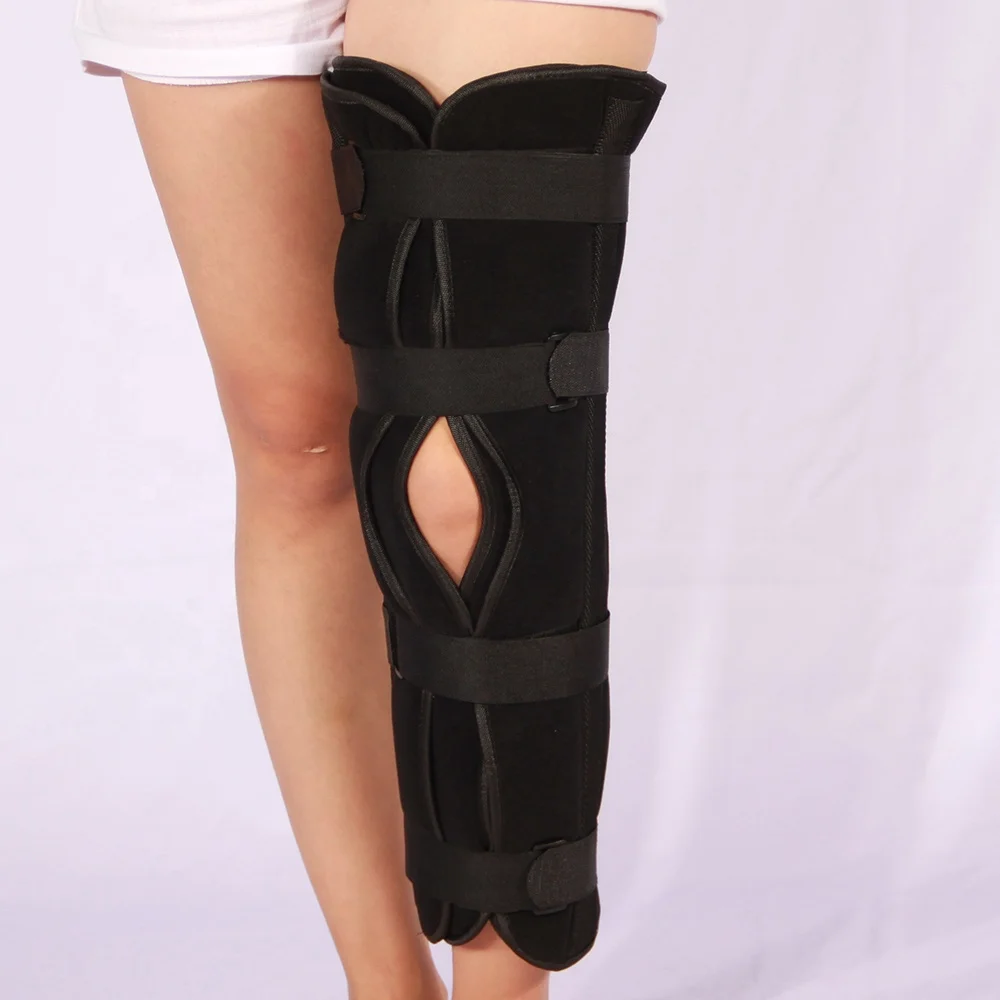 Breathable Black Leg Immobilizer Full Size Leg Braces For Adults Buy   Breathable Black Leg Immobilizer Full Size Leg 