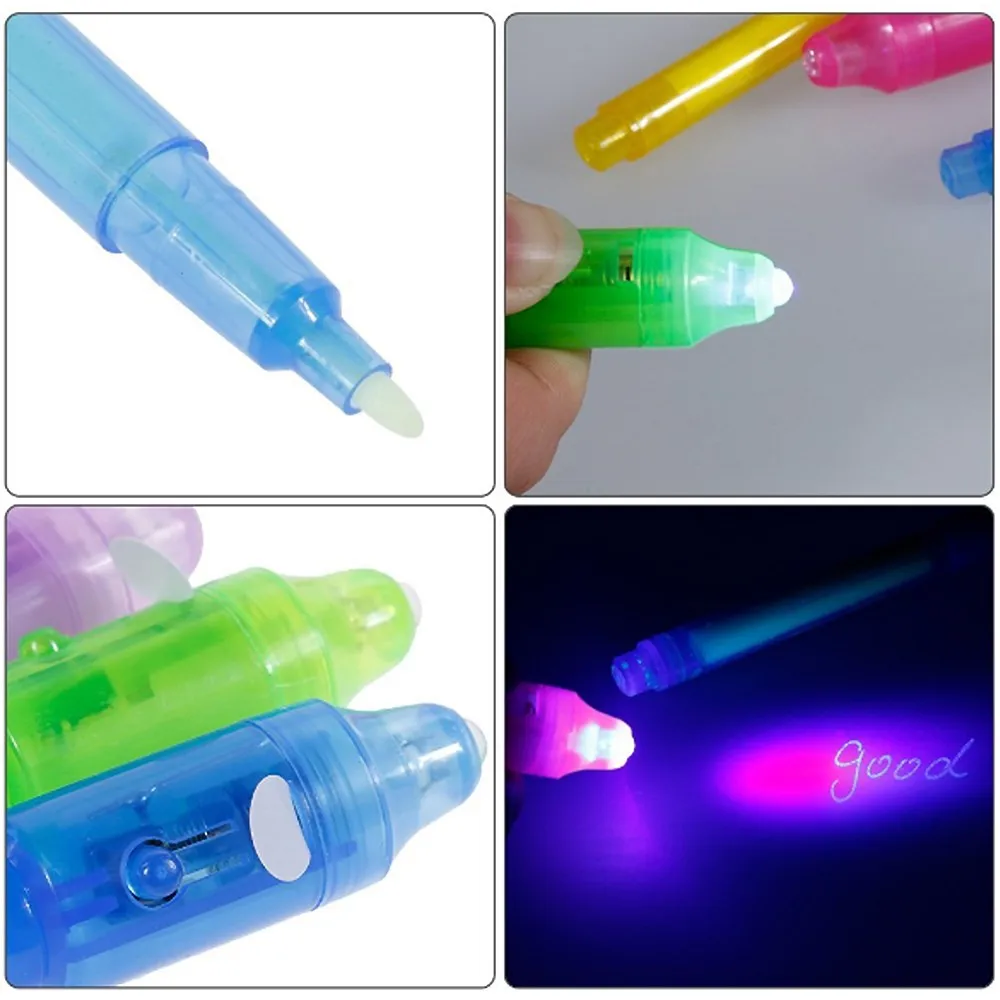 Invisible Magic Disappearing Ink Pens With Built In Uv Lights Mini Uv ...