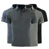 custom logo mens short-sleeve moisture wicking golf club polo tees shirts