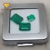 2018 new arrivals rectangle shape synthetic emerald green gems