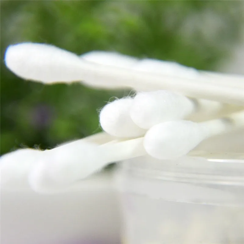 Oem Design Round Box Paper Stick Q Tips Japanese Cotton Swabs 200pcs