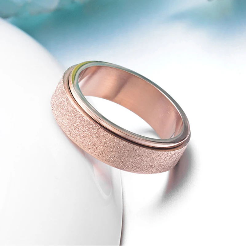 Men's Cool Matte Jewelry Move Spinner Ring