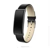 Activity Tracker Smart Watches Blood Pressure/Heart rate Real-time Monitoring Fitness Bracelet Leather Band Metal Borders