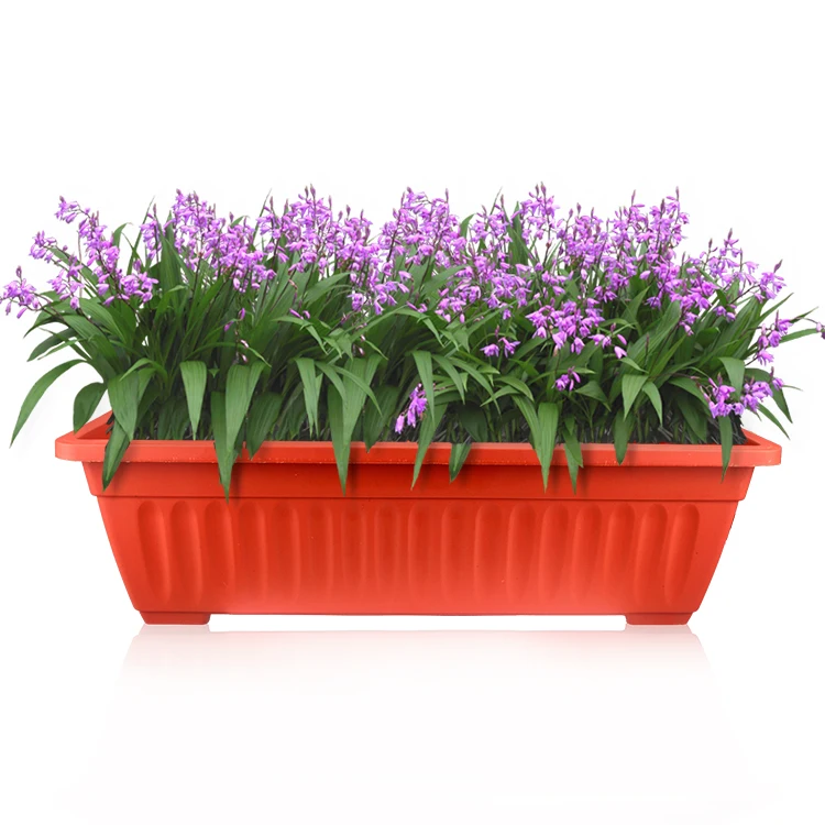 Rectangle Balcony Plastic Flower Pot Large Outdoor Plant Product On