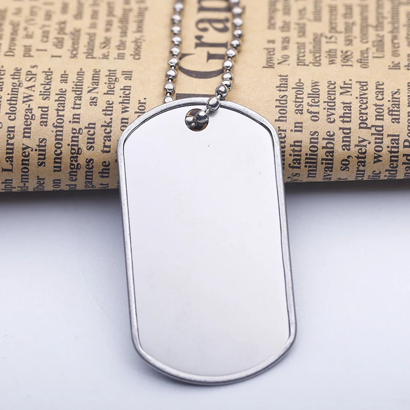 Wholesale Oem Thick Thin Blank Stainless Steel Dog Tag With Chain - Buy Stainless Steel Dog Tags Bulk