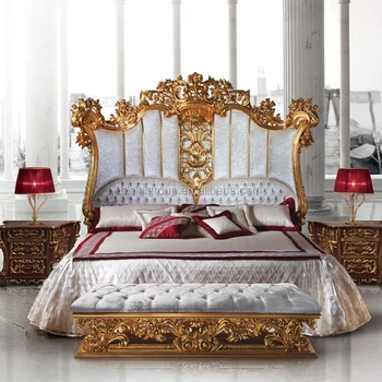 Royal Imperial Hand Made European Rococo Gold Leafing Pure White Queen Size Bed For Master Bedroom Bf12 06274c Buy Rococo Carving Bed Classic Queen