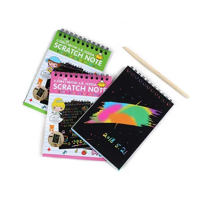 Scratch & Sketch Art Note Pads,Scratch Art Rainbow Mini Notes With