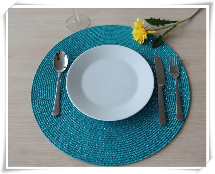 Wholesale Doily Round Plastic Pp Wove Tables Placemats A Set Of Green