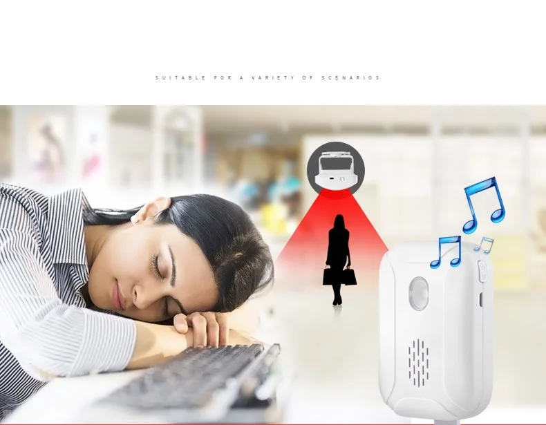Campainha sem Fio Sensor de Movimento Darho Vindo Infravermelho Alarme 280 m Gama Loja Porta Sino Carrilhão Magnético Bem ir 11 Cheap Kits de sistema de alarme