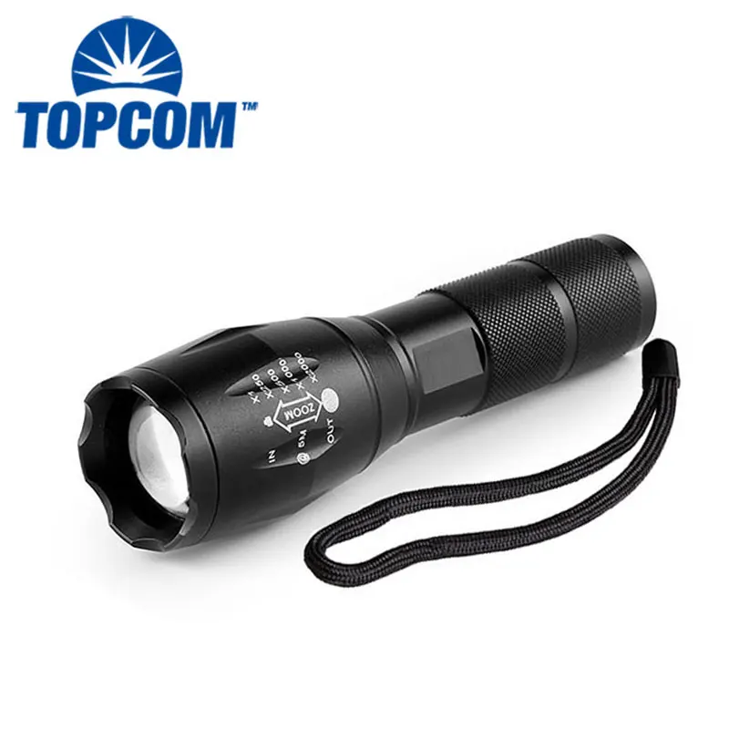 High Power Zoom Tactical Handheld Torch 18650 Battery Rechargeable Led Flash Light