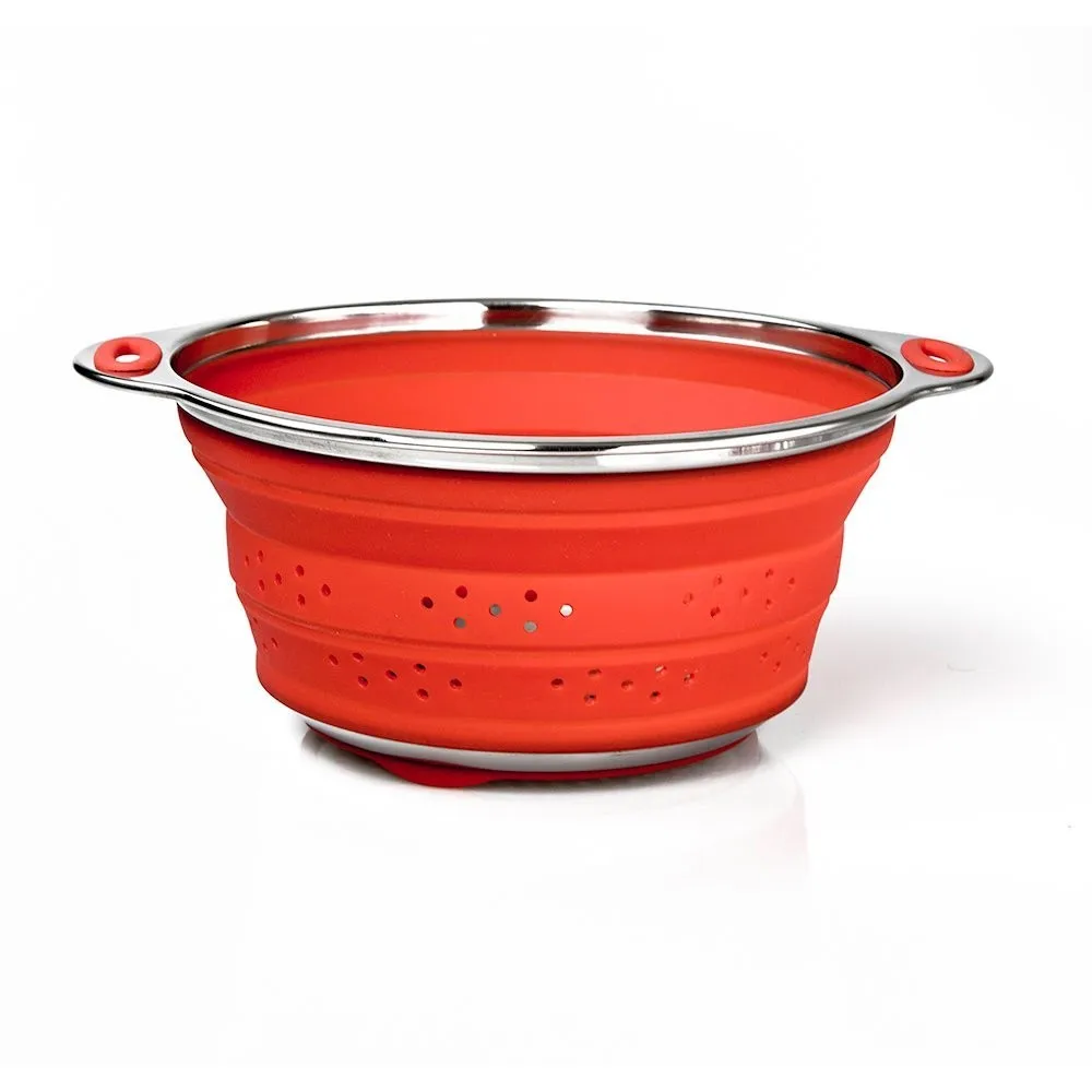 Kitchenware Metal And Silicone Collapsible Colander Steamer Buy