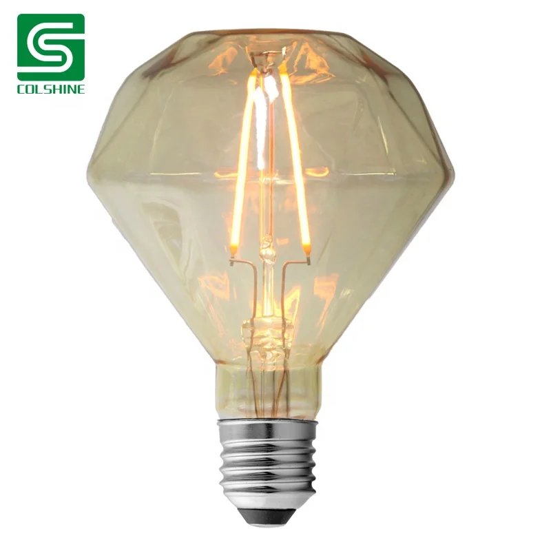 LED Diamond shaped decorative filament bulb 3 watt ES E27