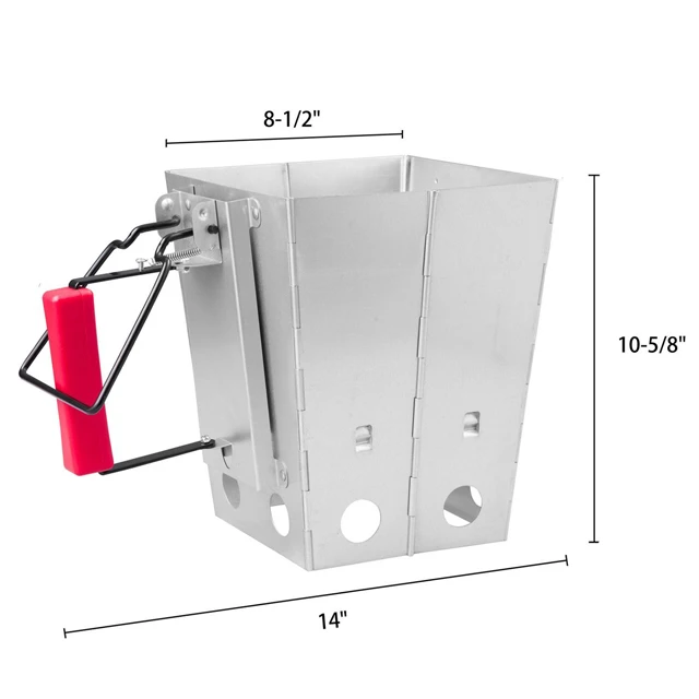 Foldable Charcoal Chimney Fire Starter For Camping Grill Buy Charcoal