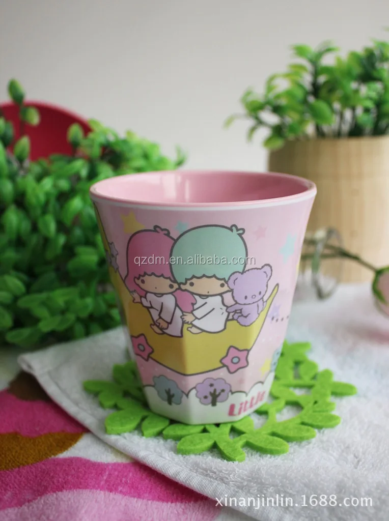 Two tone color melamine ice cream cup