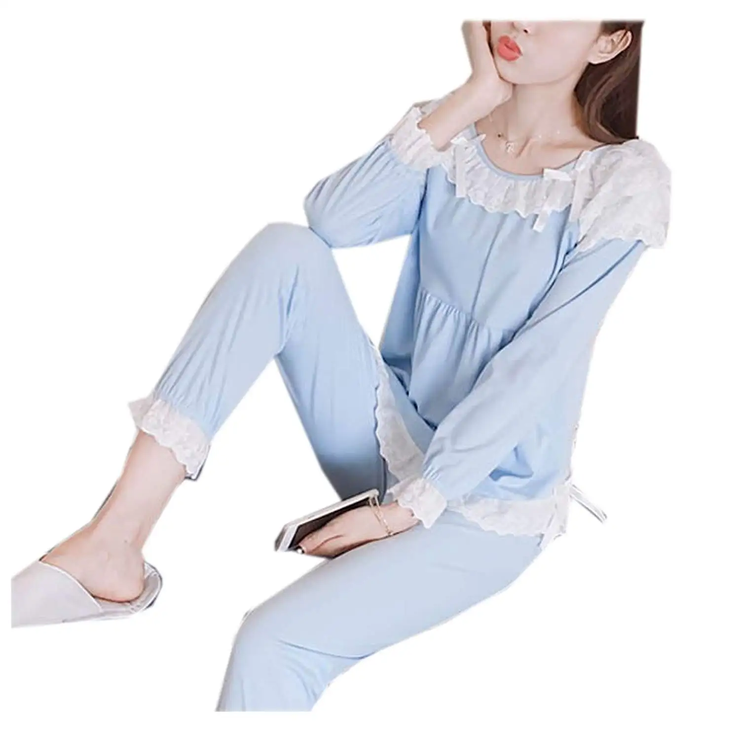 Wongstore White Cotton Princess Girls Sleepwear Nightdress Nightgown