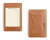 PU leather memo notebook folder with pen and card holders Leather folder for things to do