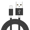 High quality 1m 2m 3m fast charging metal head nylon braided usb phone charging cable for iphone X 8 plus