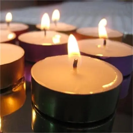 Colored Metal Basis Long Burning Time Tealight Candle
