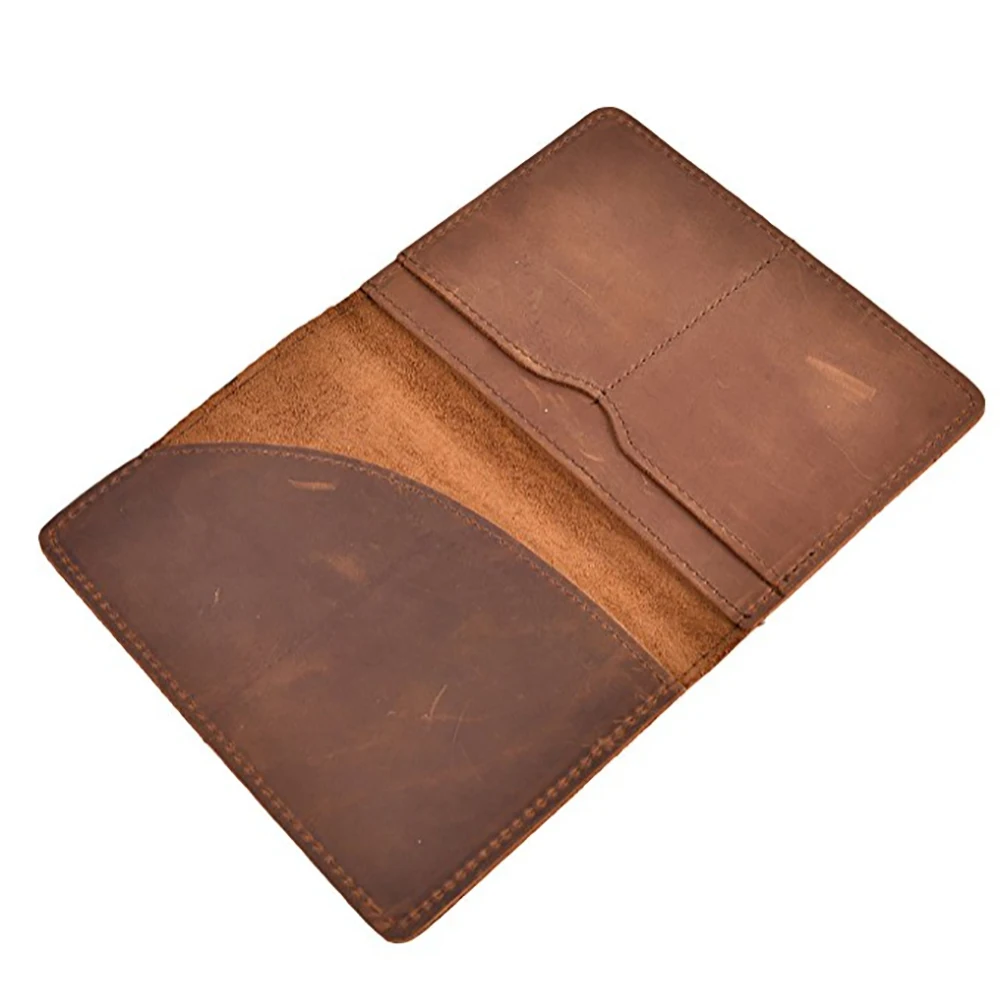 Passport Holder Wallet Cover Passport Case Genuine Crazy Horse Leather 