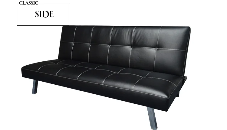 Royal black 3 seater foldable furniture sofa bed