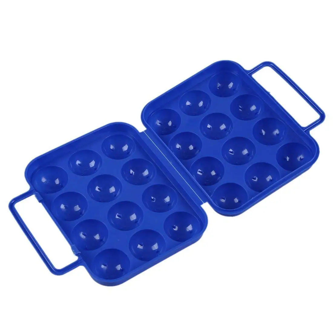 TOOGOO(R)Blue Folding Plastic Eggs Carry Case Box (For 12 eggs) for Picnic Container