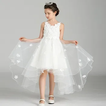 Top Quality Wholesale Little Girls Lace Traling Spaghetti Strap