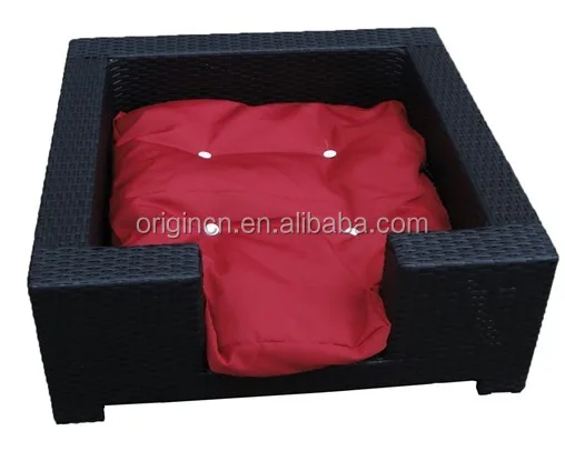 square wicker dog basket