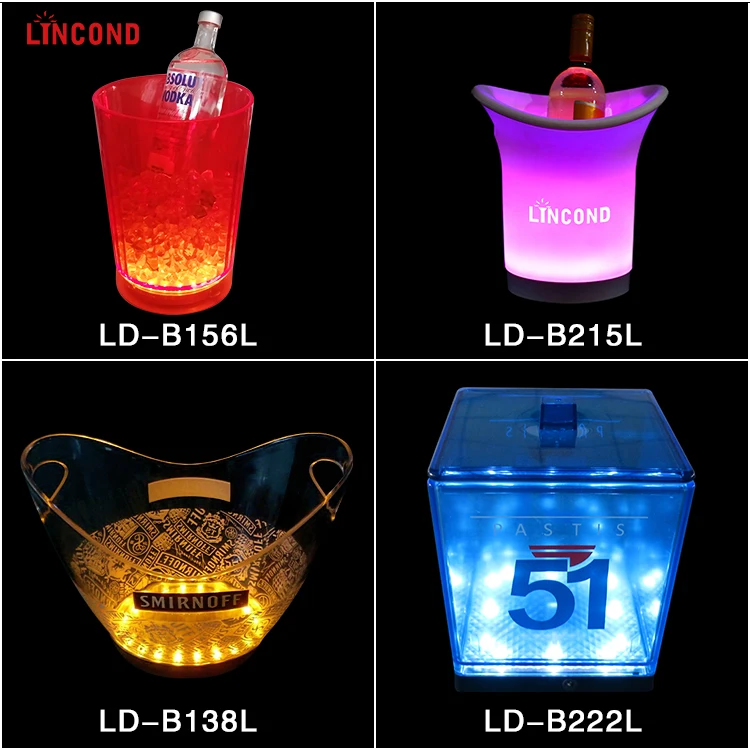 Rechargeable Led Illuminated Acrylic Ice Bucket Buy Rechargeable Led