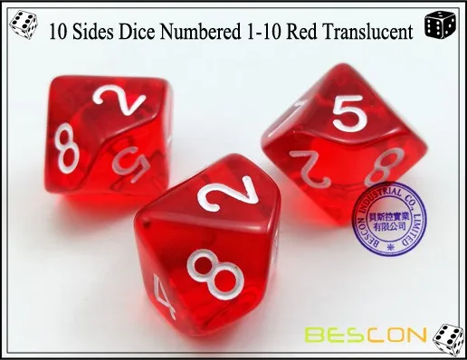 10 Sides Dice Numbered 1-10 Red Translucent-3.jpg