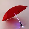LED Light saber Light Up Umbrella Laser sword Light up Golf Umbrellas Changing On the Shaft/Built in Torch Flash Umbrella