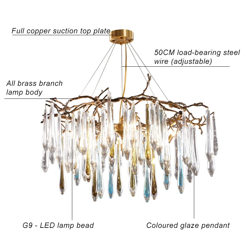 Modern large LED dimmable luxury crystal chandelier for penthouse hotel