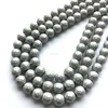 Natural Matte Silver Hematite Faceted Round Gemstone Beads Semiprecious Stone Jewelry