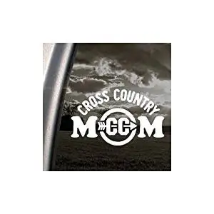 Cross Country Mom White Color Auto Home Decor Vinyl Wall Wall Art Car Notebook Window Decoration Car Art Decor Adhesive Vinyl Bike Laptop Decal Sticker