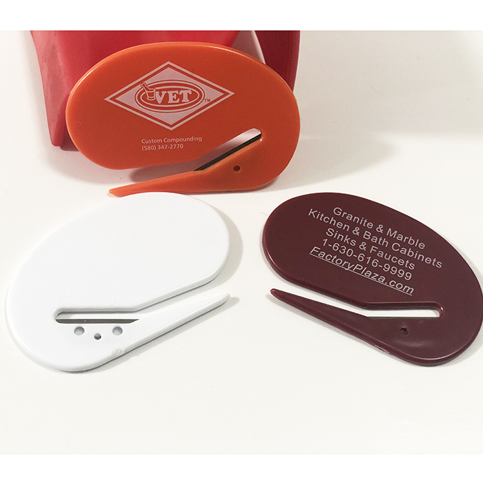 
PTLO-001 plastic Promotional LOGO customized official cutting letter opener 